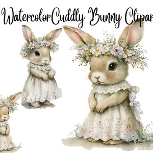 11 Cuddly Bunny Clipart, JPGs, High Quality, Digital Planner, Paper crafts, Watercolor, Cute Bunny clipart, Bunny clipart, Toy bunny clipart