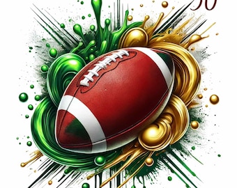 30 Football png,Football clipart png,Watercolor Clipart PNG,Football posters,Football printable art,Football clipart, UV DTF, Commercial use