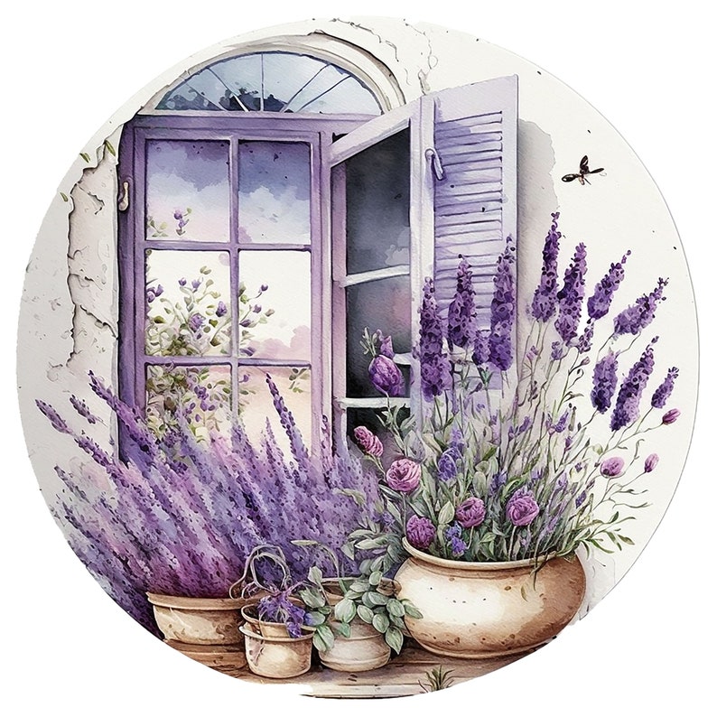 8 Lavender Clipart, watercolor lavender, Watercolor clipart, summer clipart, provence clipart, JPGs, Commercial Use,Digital Download bild 1