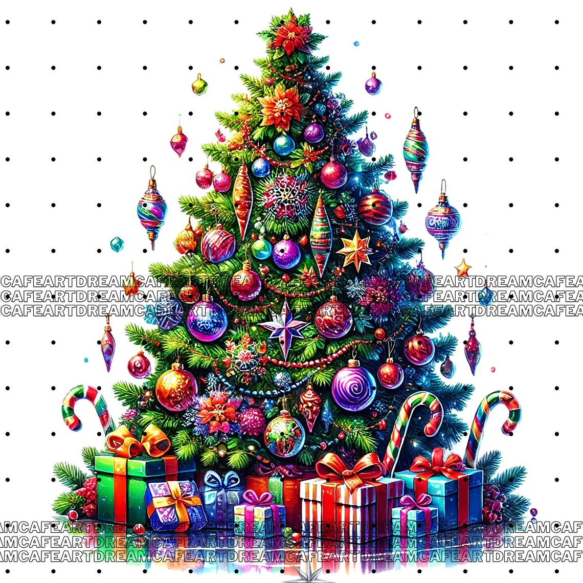 21 PNG Christmas Trees Clipart Bundle, Set 3,festive Tree Illustrations ...