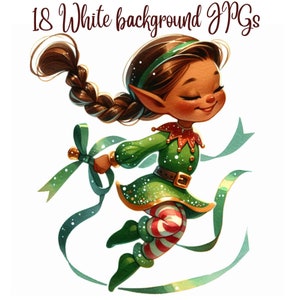 18 Elf character clipart, cute elf clipart, elf clipart, watercolor elf clipart, elf png,elf christmas,christmas elf,elf clipart