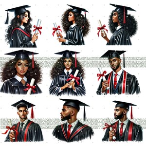 122 PNG Graduation clipart bundle, diploma clipart, graduation hat ,graduation cap, college clipart, Commercial Use, Digital Download image 2