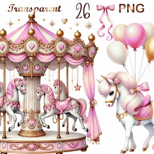 26 PNG, Horse,Carousel png, horse sublimation,horses png,horse printable,merry-go-round png,sublimation design,Carousel Horse clipart bundle