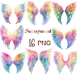 16 Engelflügel PNG, weiße Flügel PNG, Feenflügel, Benutzerdefiniertes Porträt, Halo-Clipart, Himmel Clipart, Sublimation, Planeraufkleber