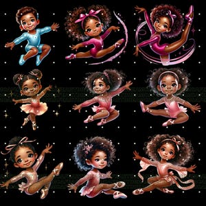65 Gymnastics png, gymnastics clipart, gymnastics girl clipart, black girl gymnastics clipart,gymnastics girls clipart,black girl clipart image 9