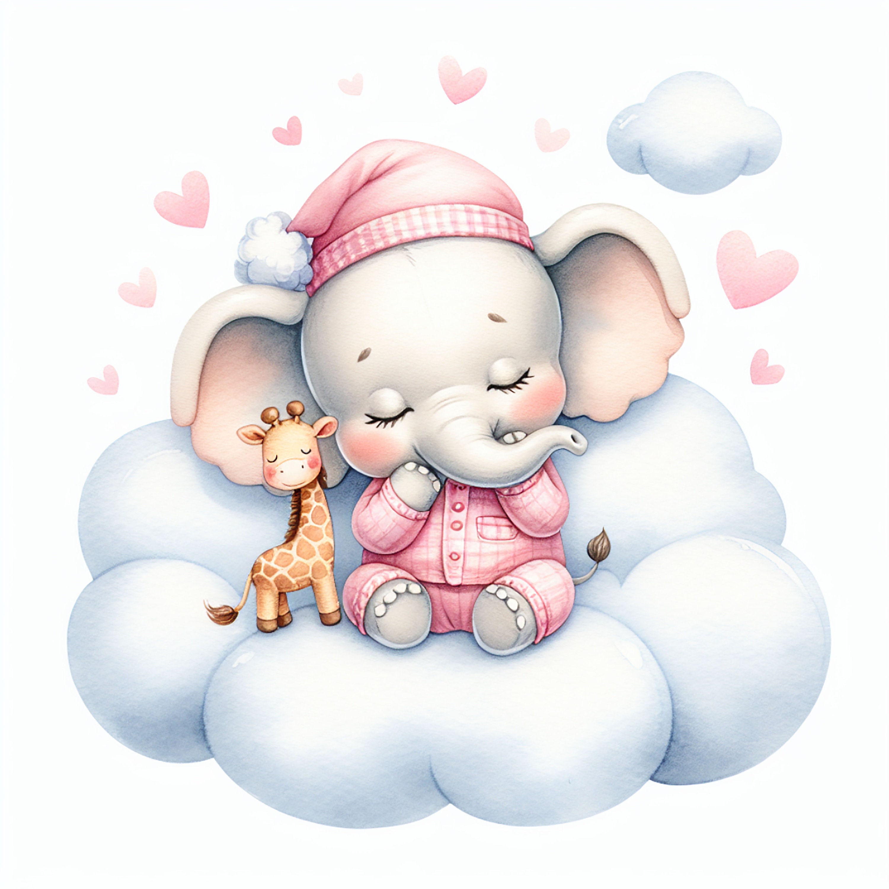35 Png,cute Elephant Clipart Bundle,baby Boy Elephant Illustration,cute ...