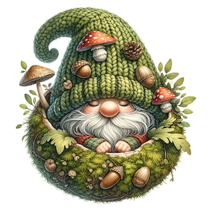 24 Jpgs, Mushroom Gnome Clipart Bundle,gnome Clipart,garden Gnome With ...