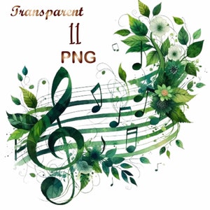 11 Music Clef Clipart, Music note clipart, Clef png,Wall Art, Paper Craft, Apparel, Digital Prints, Sublimation png,Music png,Commercial Use