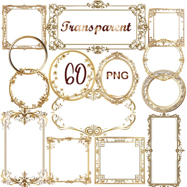 Ornate Gold Frames - Etsy