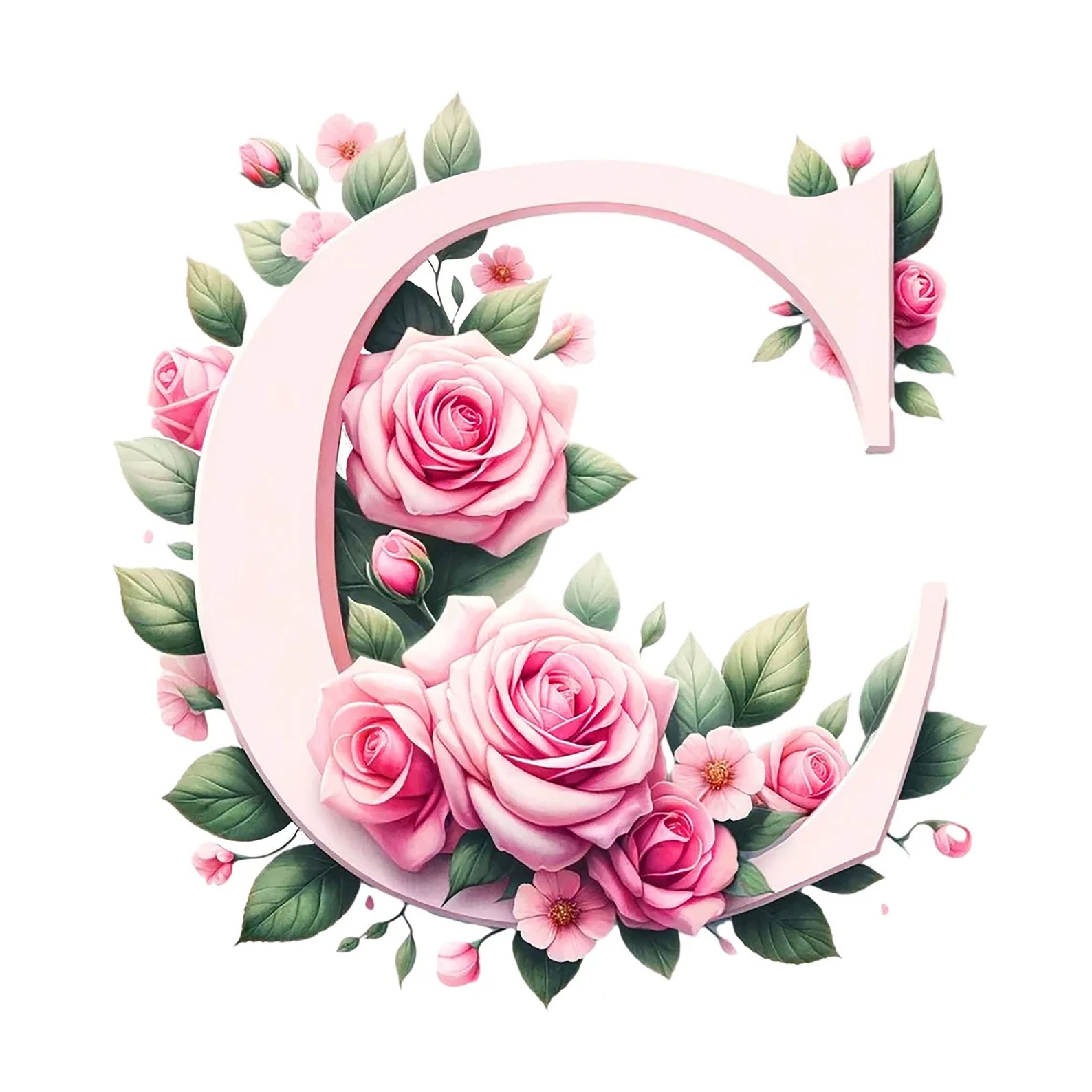 36+ PNG, Watercolor Floral Alphabet Collection Clipart, Pink Alphabet ...
