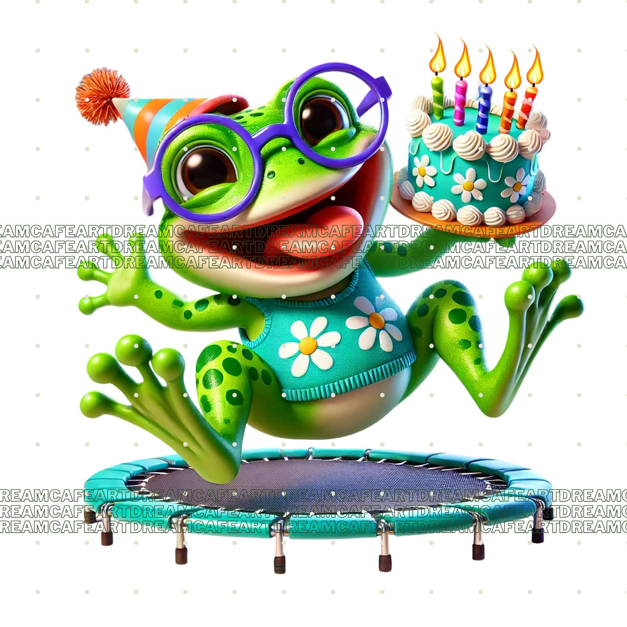 32 PNG Birthday Frog Clipart – Cute Cartoon Animal PNG, Bright Funny ...