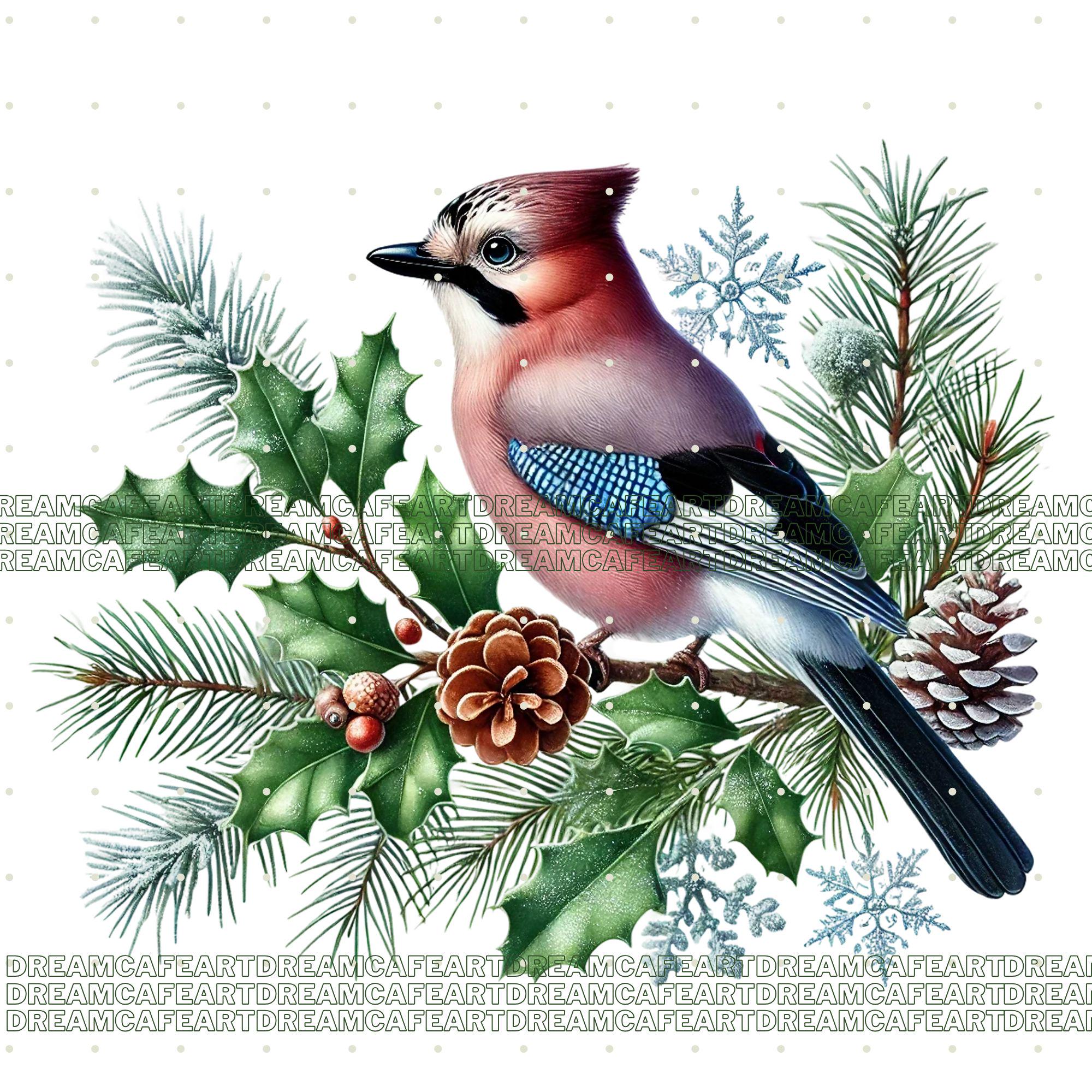 Winter Birds Clipart Bundle 21 PNG – Watercolor Christmas Bird PNG Set ...