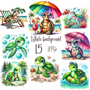 15 JPG, Watercolor Baby Turtle clipart bundle, watercolor turtle, turtle, sea turtle clipart, turtle clipart,Commercial Use,Digital Download