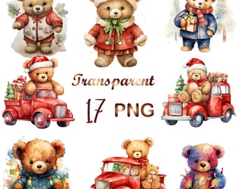 17 PNG,Christmas Teddy Bear Clipart  bundle,Teddy Bear clipart,Christmas Teddy png, Teddy  Bear png,Teddy  Bear  sublimation, Christmas  png