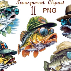 11 Bass Fish PNG, Funny Bass Fish,Watercolor Bass, Fish Clipart, Fish PNG, Fishing Fish png, Fishing png, Commercial Use, Digital Download