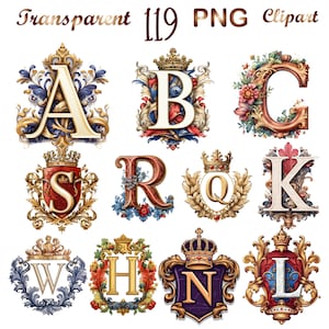 119 Alphabet Letters Clipart,PNG,Alphabet Initials,Clipart,Alphabet clipart,Monogram Clipart,Monogram png,Alphabet png,Digital Download