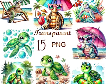 15 PNG,Watercolor Baby Turtle, watercolor turtle,turtle png,turtle sublimation,sea turtle png,turtle clipart,Commercial Use,Digital Download