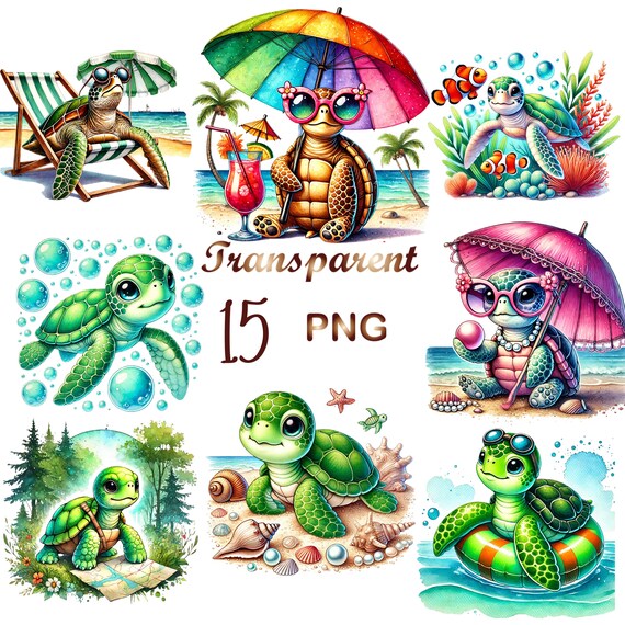 15 PNG,Watercolor Baby Turtle, watercolor turtle,turtle png,turtle sublimation,sea turtle png,turtle clipart,Commercial Use,Digital Download