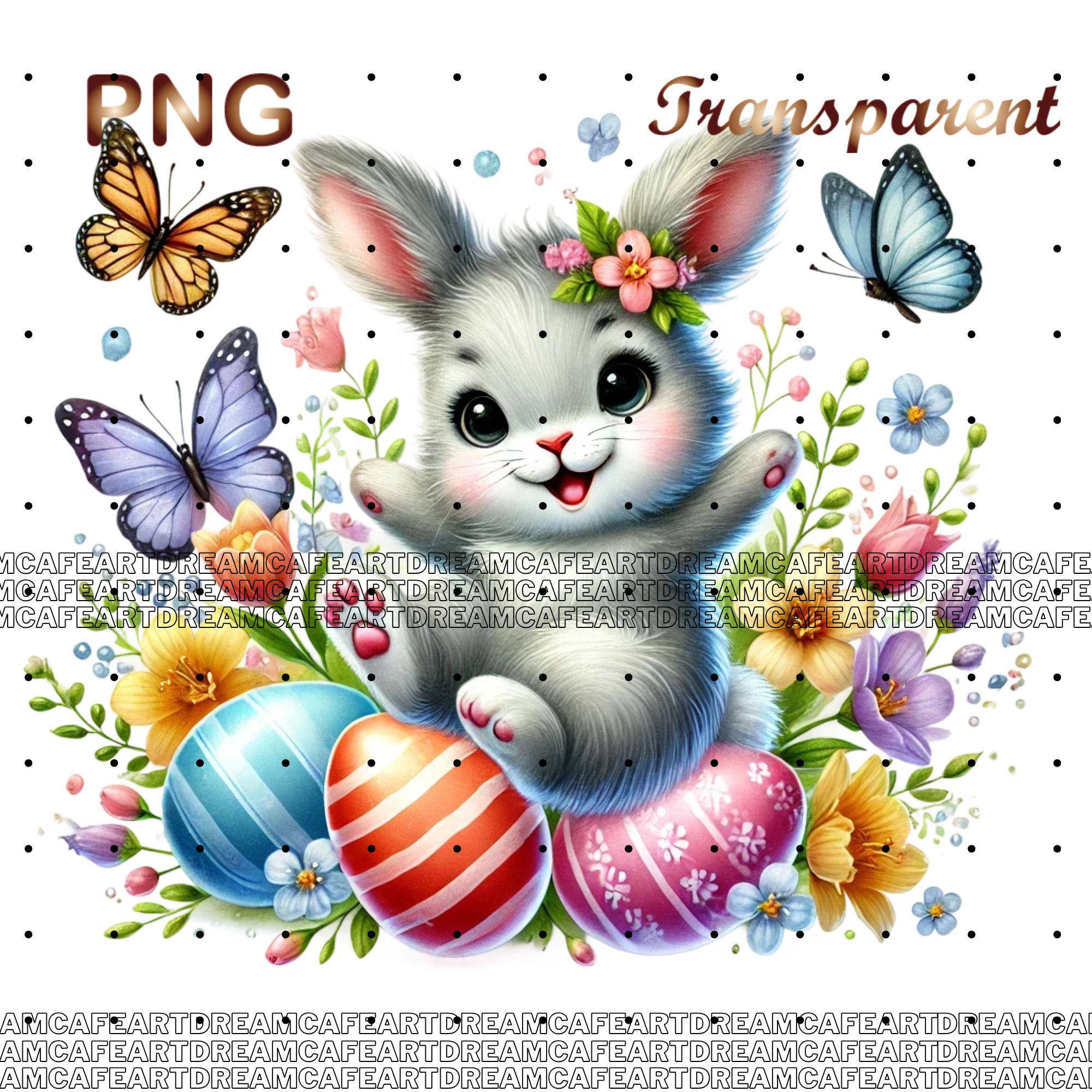 40 PNG Easter Clipart Bundle, Spring Festive Easter Graphics Designs ...