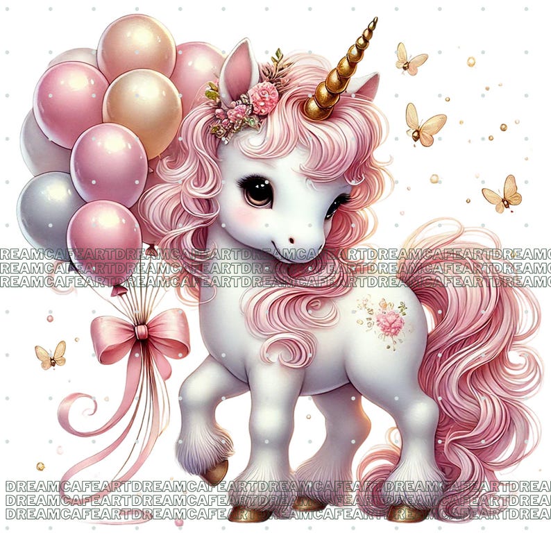 44 PNG Baby Unicorns Clipart Bundle, Magical Unicorn Graphics,cute ...