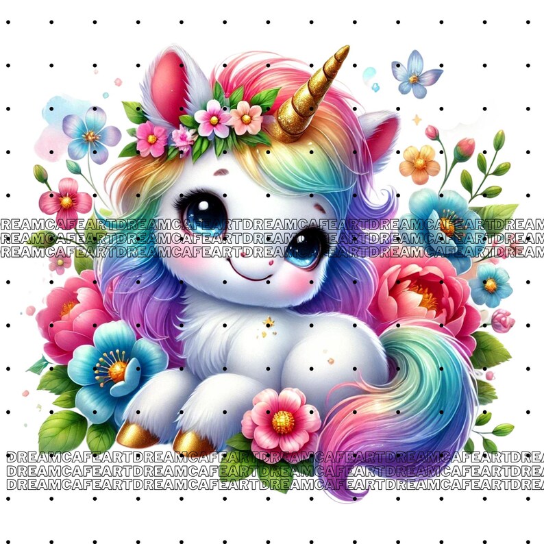 Cute Baby Unicorns Clipart Bundle 28 PNG, Magical Unicorn Graphics ...