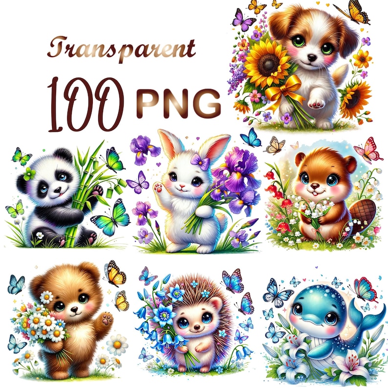 baby animal clipart,baby animal png,baby highland cow,clip art animal,cute animal png,farm animal png,floral animal bundle,kawaii baby animal,nursery animal png,nursery decor,printable nursery,safari animal,safari clipart