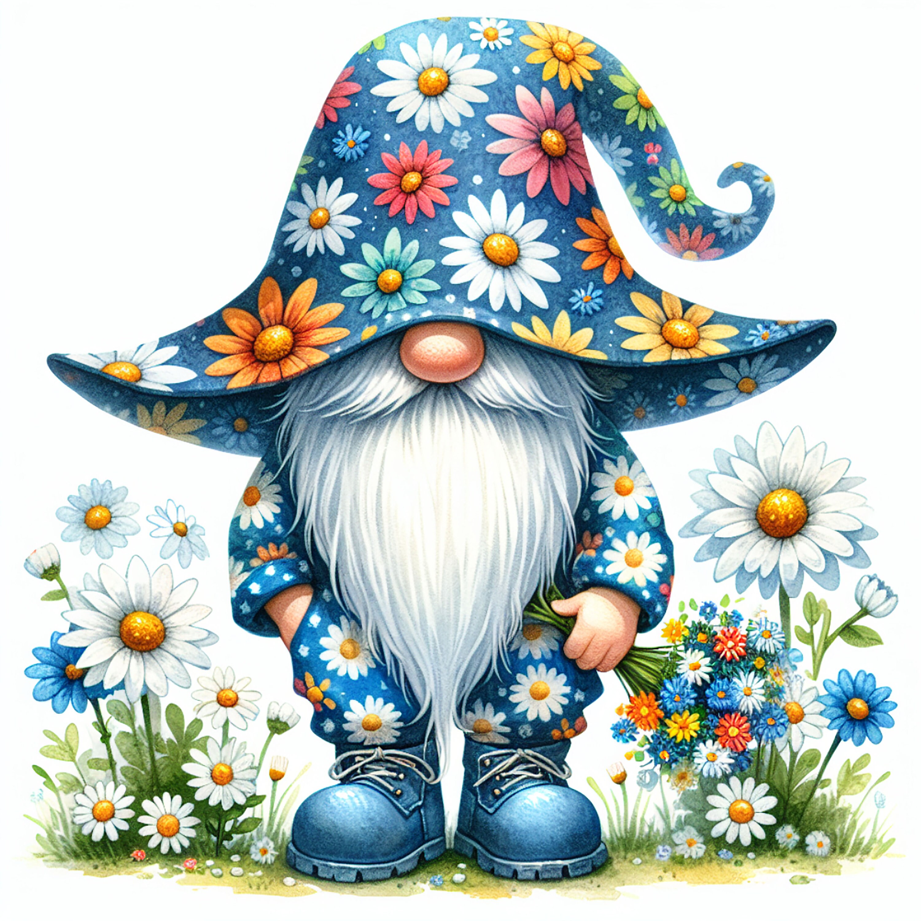 56 Png,watercolor Spring Garden Outdoor Gnomes PNG Clipart Bundle, Cute ...