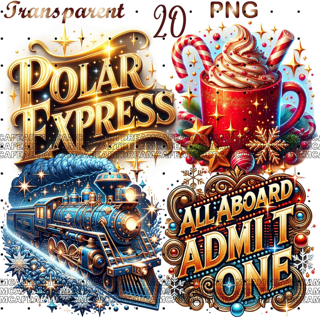 Polar Express PNG Digital Download, 20 PNG Funny Christmas PNG Clip Art ...