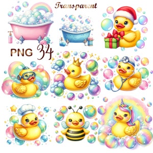 34 PNG, Rubber Duck Clipart bundle png, Duck tshirt, Duck tshirt png, Rubber Duck clipart,sublimation design,Commercial Use,Digital download