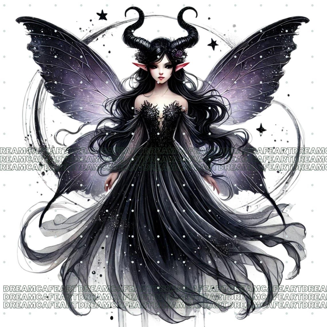 60 PNG Gothic Fairy Clipart Bundle – Watercolor Fairy Characters ...