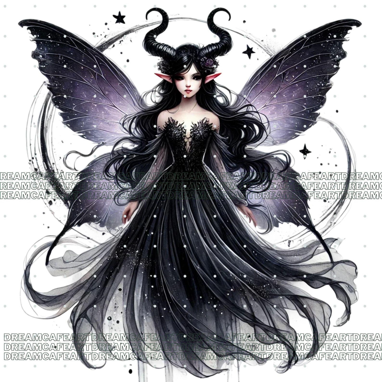60 PNG Gothic Fairy Clipart Bundle – Watercolor Fairy Characters ...