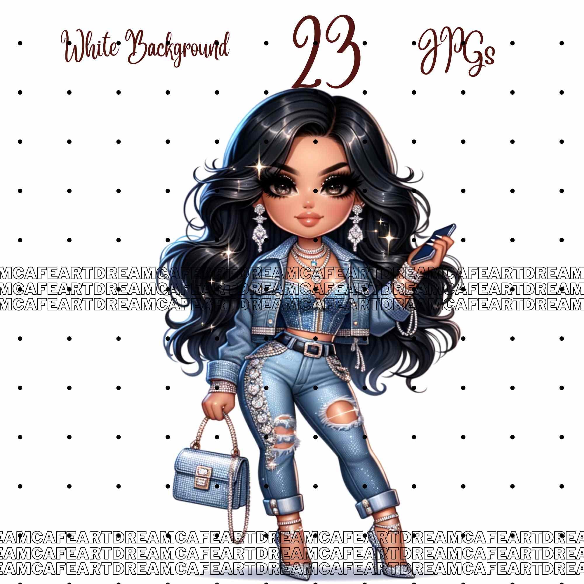 23 Latina girl clipart, latina digital stickers, latina clipart, afro latina, proud latina, latina women clipart, latina sticker