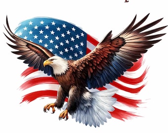 1 PNG,  Patriotic Eagle USA, American Eagle clipart, eagle png, patriotic eagle png, eagle clipart png,4th of July, Sublimation,dtf png,dtf