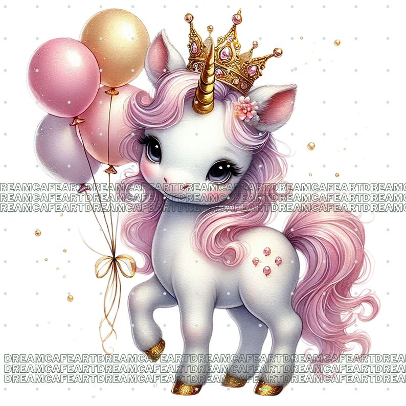 44 PNG Baby Unicorns Clipart Bundle, Magical Unicorn Graphics,cute ...