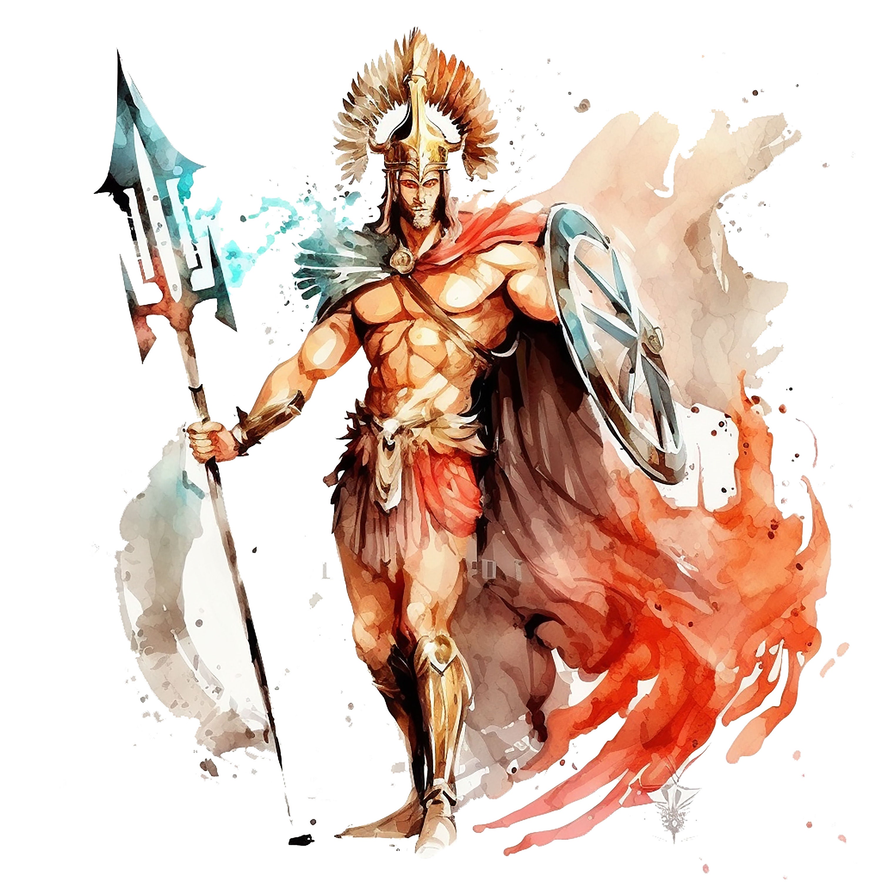 12 Ancient Greek Roman Gods Clipart Instant Download Greek Etsy