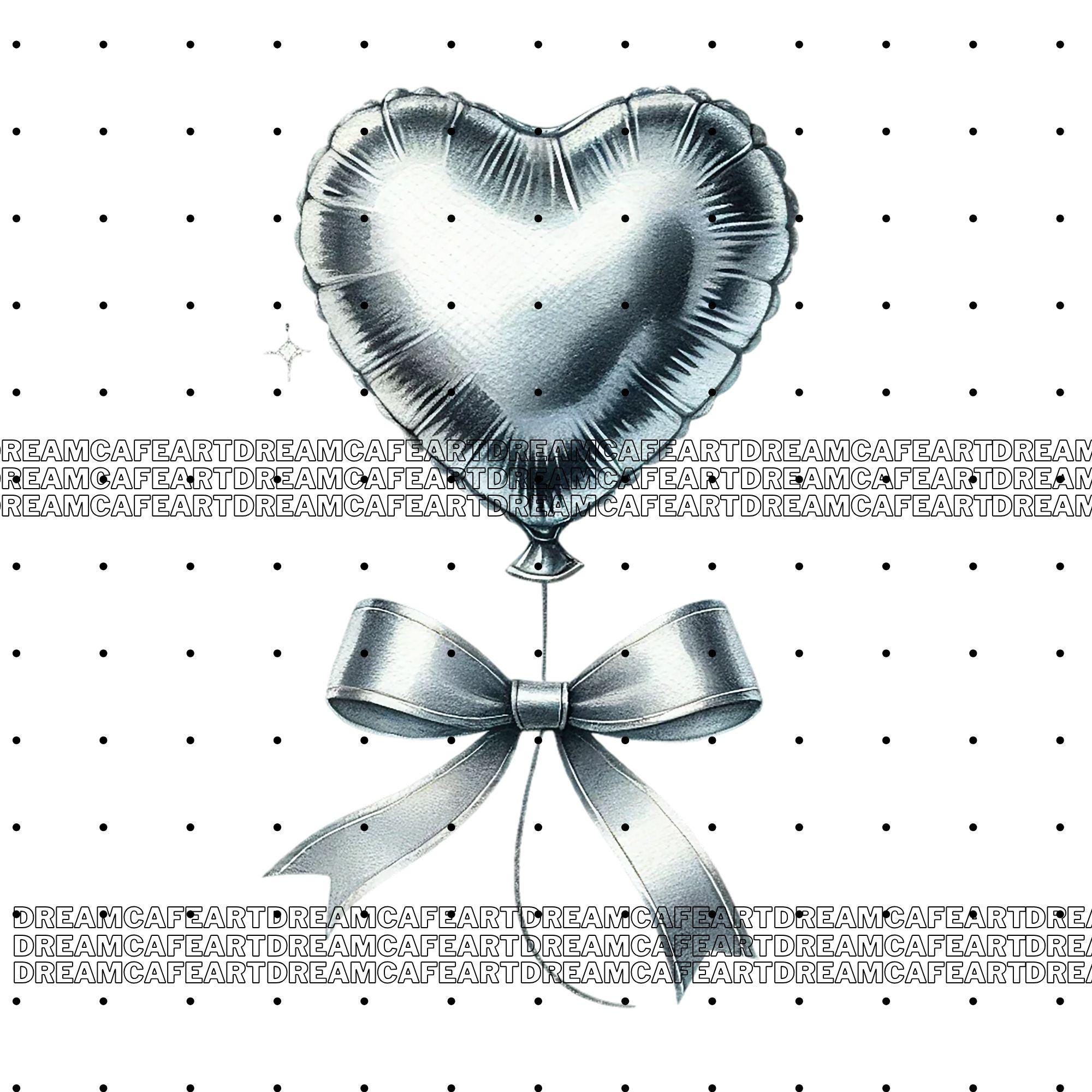 60 PNG Set 1 Heart Balloons Clipart Bundle, Love Clipart, Cute Love ...