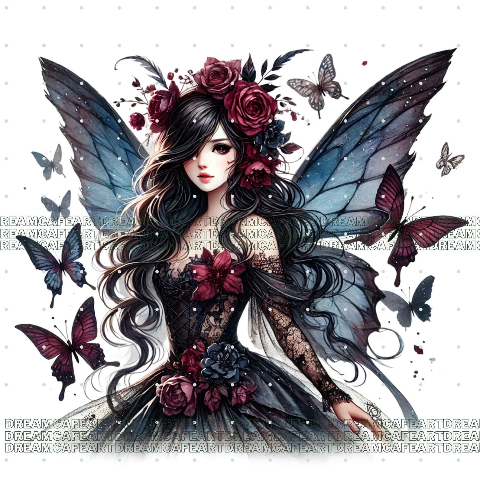 60 PNG Gothic Fairy Clipart Bundle – Watercolor Fairy Characters ...