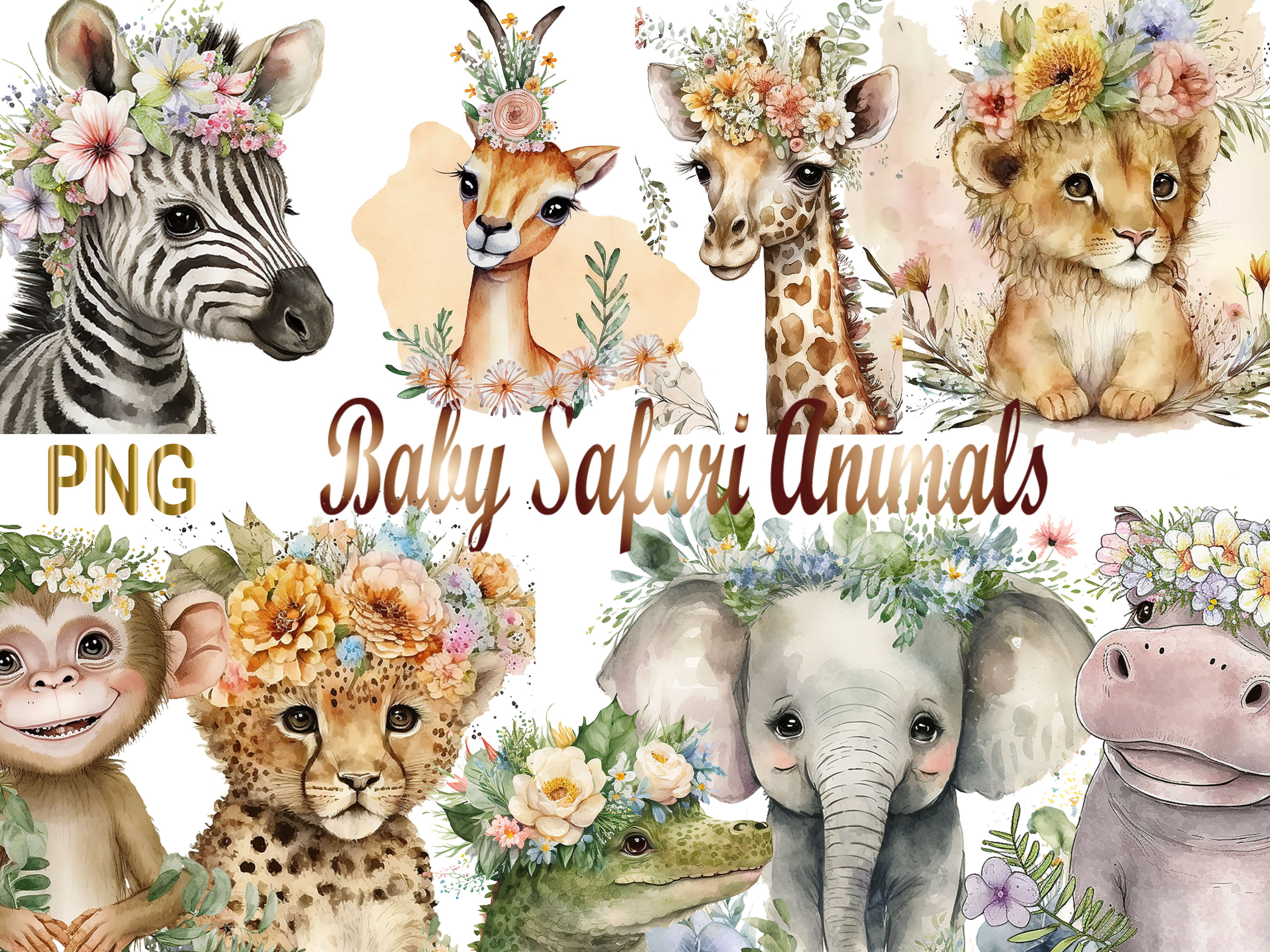 9 Safari Baby Animals Png Safari Animal Png Safari Baby Etsy Australia