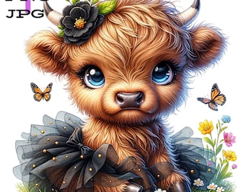 1 PNG, cute highland cow png, cute highland cow sublimation,highland cow painting,cute highland cow sublimation,Sublimation,dtf png,dtf