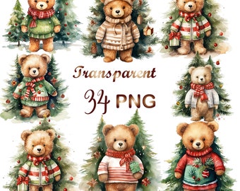 34 Christmas Teddy Bear Clipart  PNG, Teddy Bear clipart,  Christmas Teddy  png, Teddy  Bear png, Teddy  Bear  sublimation, Christmas  png