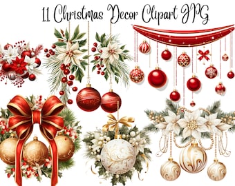 11 Christmas Clipart High Quality Jpgs Digital Download - Etsy