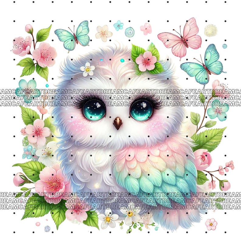Owl Clipart bundle 135 PNG, Sparkling Owl Sublimation, Colorful Owls, Owl artwork, Owl printable, Digital Download, Card Making imagen 3