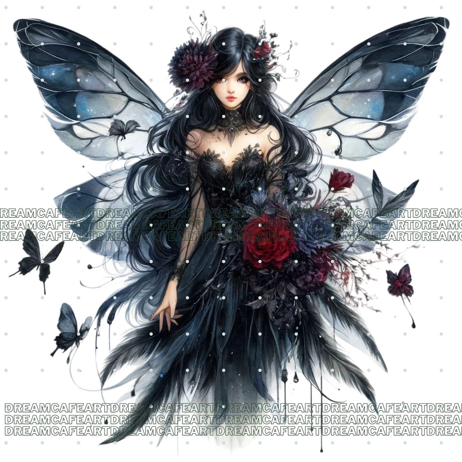 60 PNG Gothic Fairy Clipart Bundle – Watercolor Fairy Characters ...