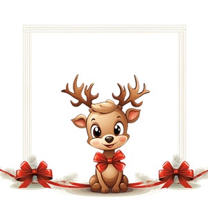 20 Watercolor Christmas deer clipart png,merry christmas png,sublimation design,christmas clipart,deer png, Digital Download, Commercial use