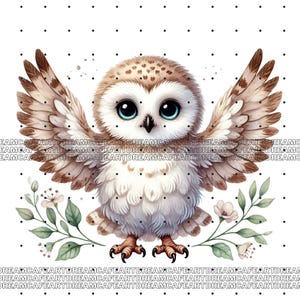 Owl Clipart bundle 135 PNG, Sparkling Owl Sublimation, Colorful Owls, Owl artwork, Owl printable, Digital Download, Card Making imagen 11