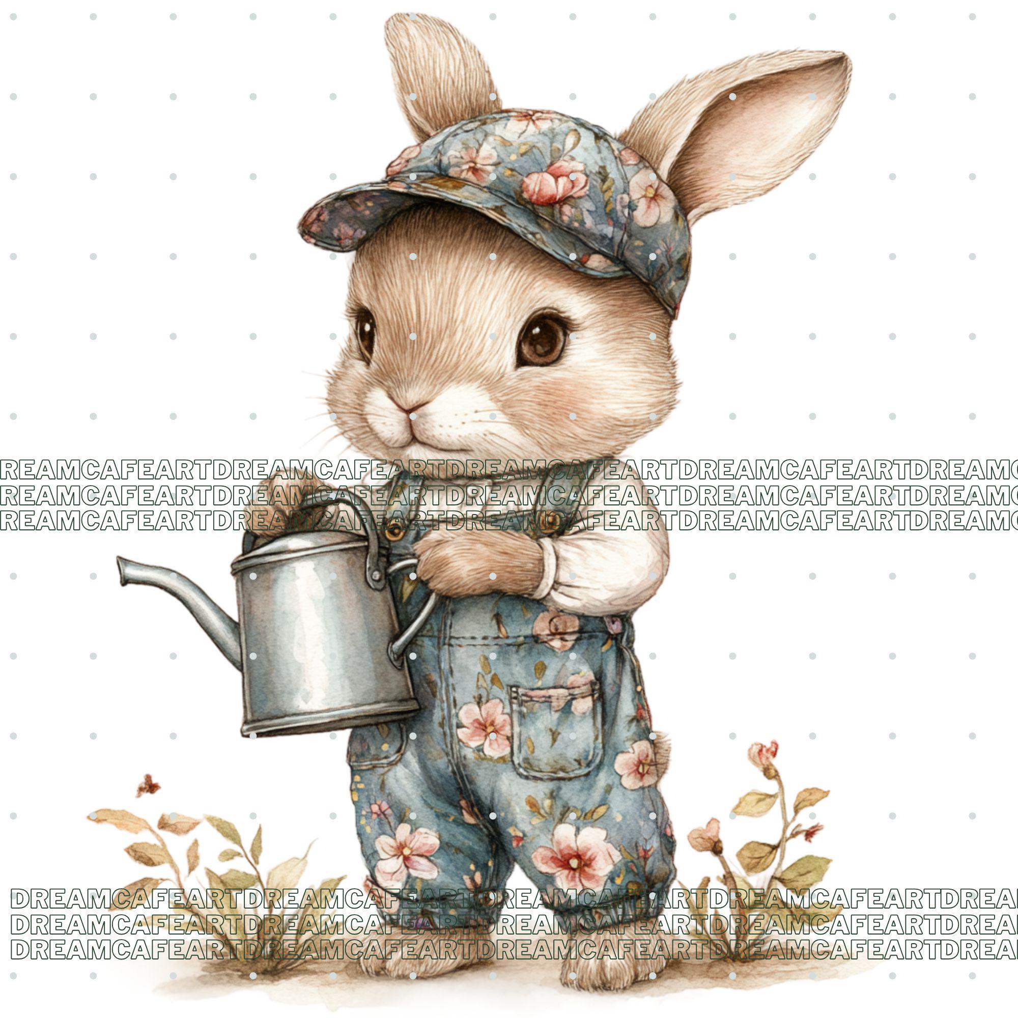 140 PNG Cute Bunnies Clipart Bundle, Bunnies PNG, Floral Bunny Clipart ...