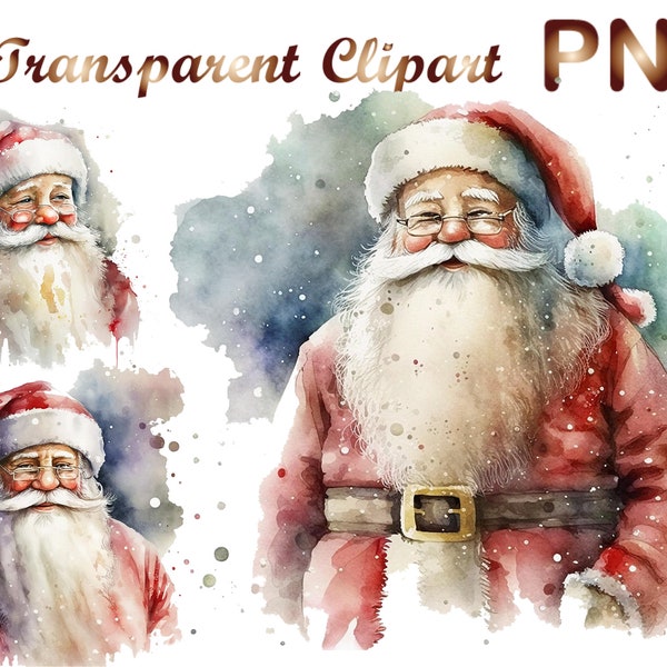 11 Clipart de père Noël, clipart de Noël, clipart d'hiver, clipart de vacances, clipart de père Noël, clipart festif, téléchargement numérique, utilisation commerciale