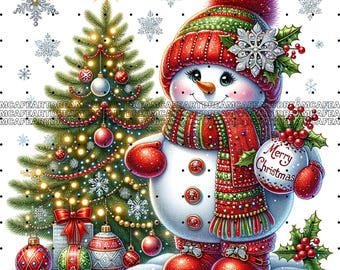 12PNG/JPG Christmas Snowman bundle Clipart, Memory Book, Junk Journals, Scrapbooks, Digital Planners, Commercial Use, Digital Download