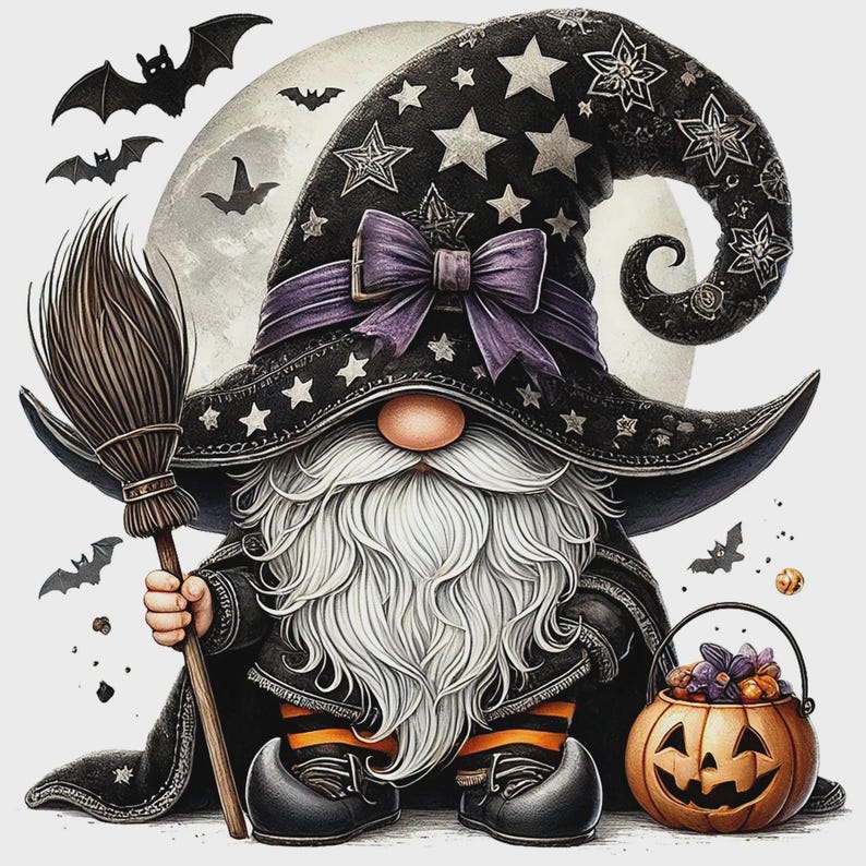 26 PNG, Halloween Gnome clipart bundle, gnome clipart bundle, autumn gnome,autumn fall gnome clipart, happy fall gnome,gnome clipart pumpkin image 9