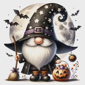 26 PNG, Halloween Gnome clipart bundle, gnome clipart bundle, autumn gnome,autumn fall gnome clipart, happy fall gnome,gnome clipart pumpkin image 4